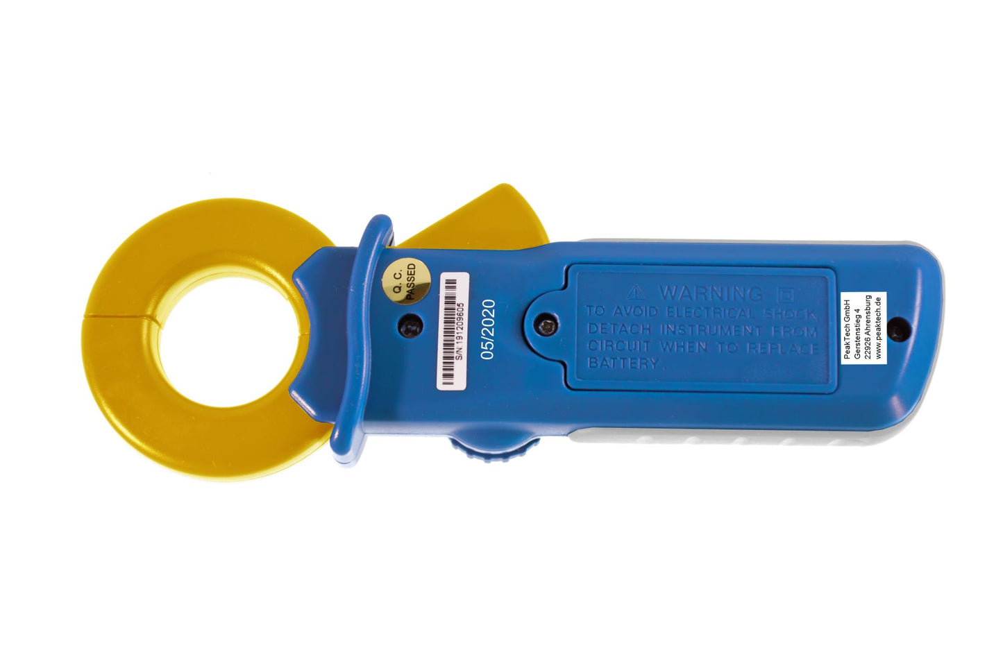 Pinza amperimétrica de fugas resolución de 100 µA Peaktech P1636