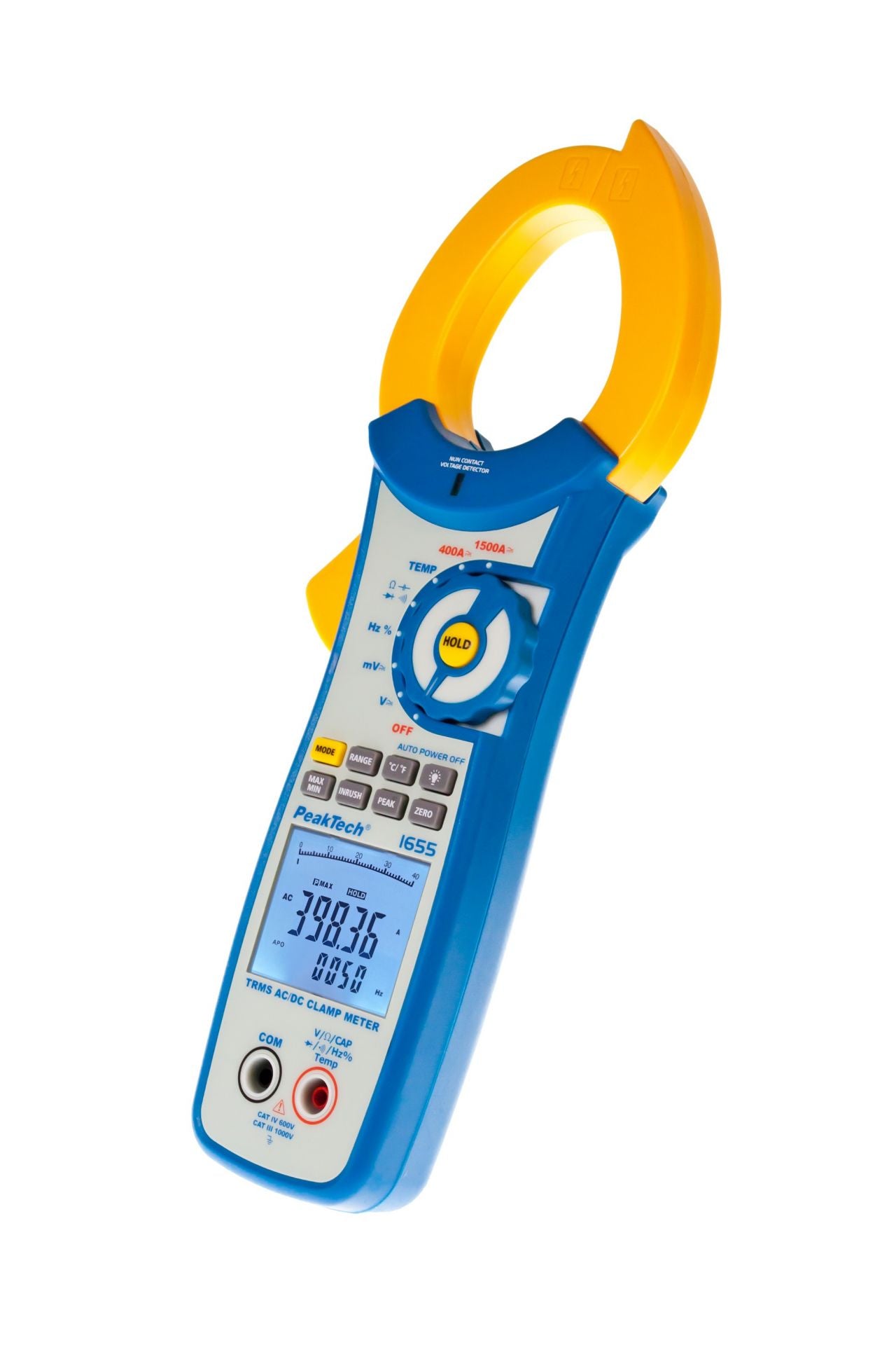 Medidor de Pinza TRMS, 40000 cuentas, 1500A AC/DC PEAKTECH P 1655