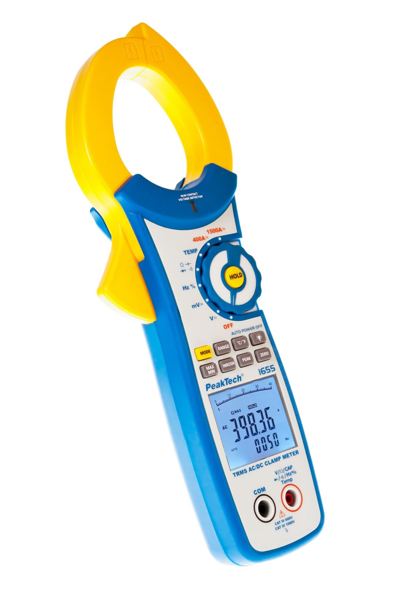 Medidor de Pinza TRMS, 40000 cuentas, 1500A AC/DC PEAKTECH P 1655
