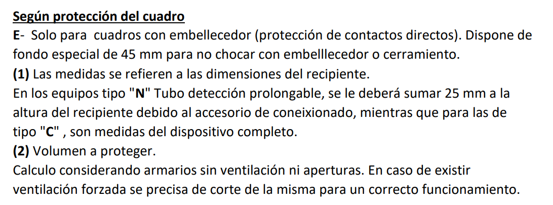 EXTINTOR AUTOMÁTICO EN CUADRO ELECTRICO TAMAÑO MEDIANO ORIGIN-FIRE REF. MB-N VOLUMEN PROTEGIDO 0,7m3