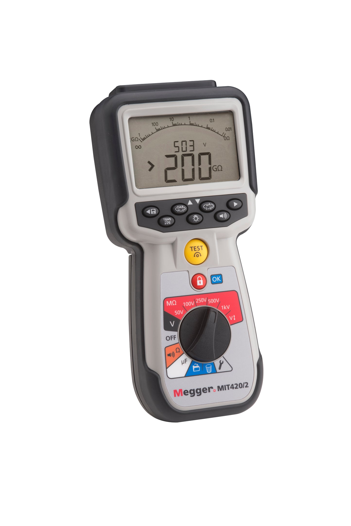 MEDIDOR DE AISLAMIENTO 50 V A 1000 V TELECOMUNICACIONES MEGGER MIT420/2