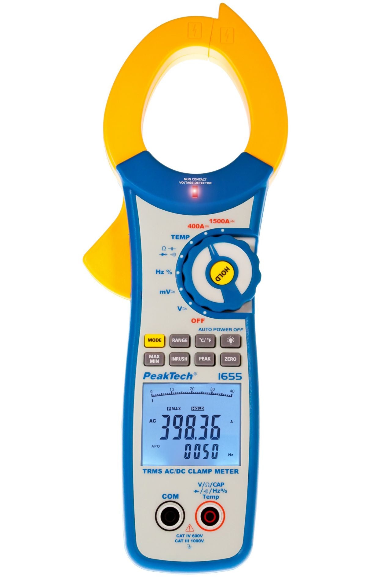 Medidor de Pinza TRMS, 40000 cuentas, 1500A AC/DC PEAKTECH P 1655