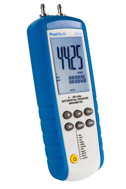 Medidor de presión Diferencial 0...200mbar, USB Peaktech P5144