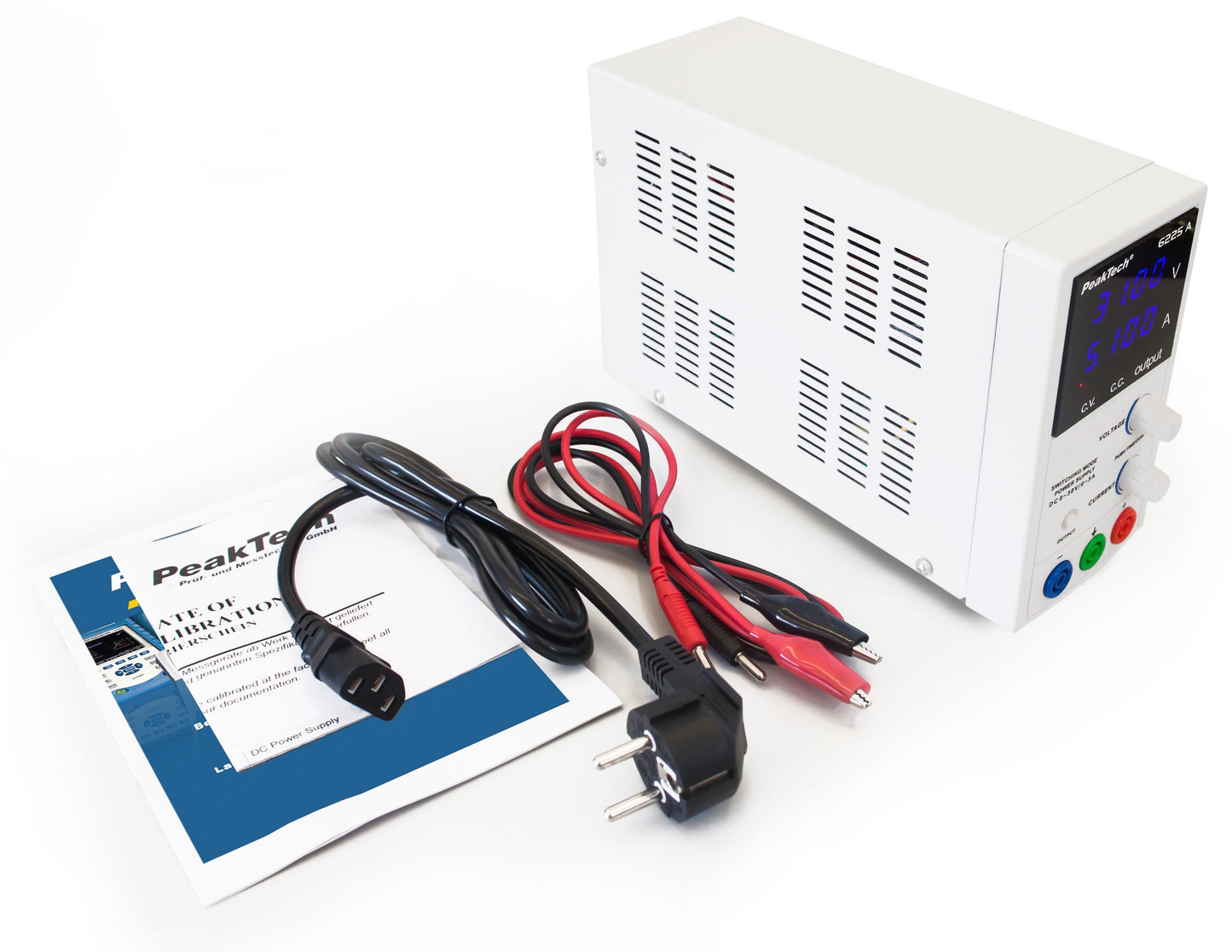 Fuente de Alimentación Digital DC 0-30V/0-5A Peaktech P 6225 A