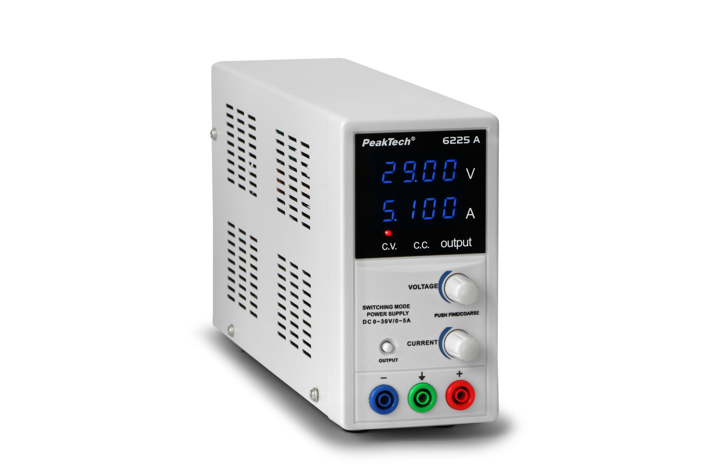 Fuente de Alimentación Digital DC 0-30V/0-5A Peaktech P 6225 A