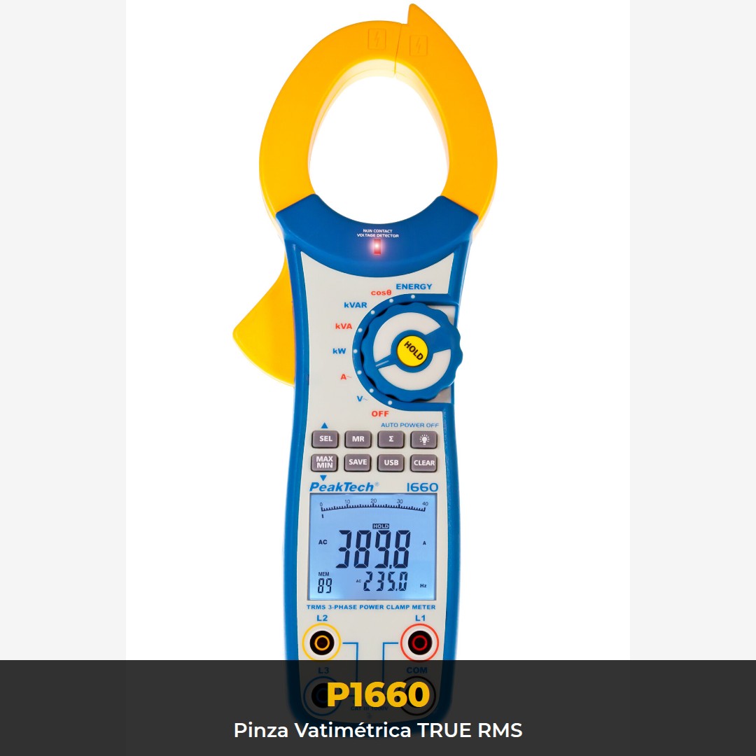 P1660 Pinza Vatimétrica TRUE RMS