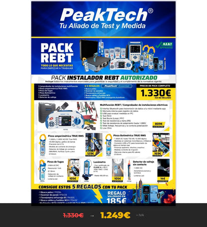 Pack REBT PeakTech 1330 tachado 1249